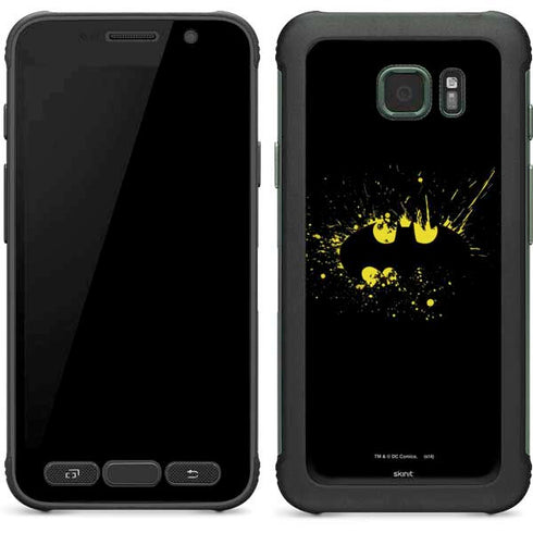 DC Comics Batman Logo Yellow Splash Galaxy S7 Active Skin