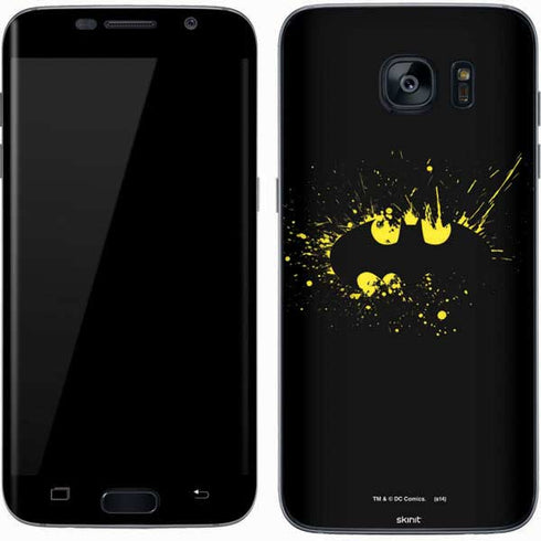 DC Comics Batman Logo Yellow Splash Galaxy S7 Skin