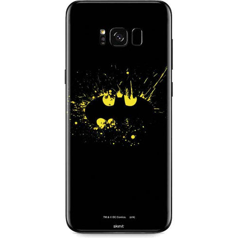 DC Comics Batman Logo Yellow Splash Galaxy S8 Plus Skin
