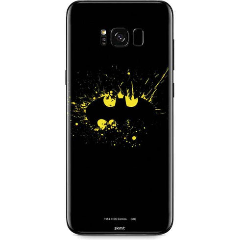 DC Comics Batman Logo Yellow Splash Galaxy S8 Skin