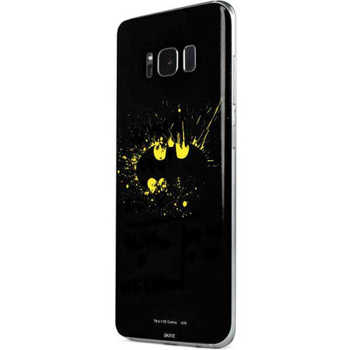 DC Comics Batman Logo Yellow Splash Galaxy S8 Skin