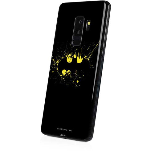 DC Comics Batman Logo Yellow Splash Galaxy S9 Plus Skin