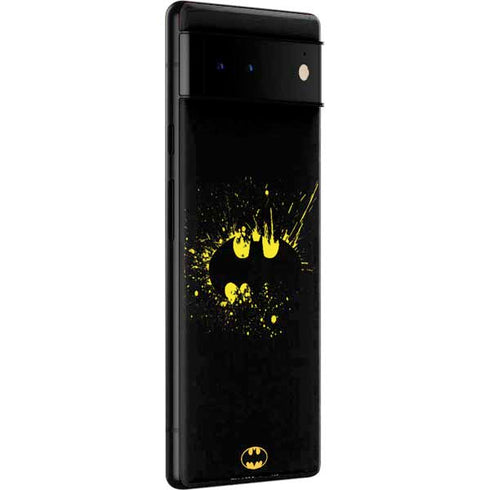 DC Comics Batman Logo Yellow Splash Google Pixel 6 Pro Skin