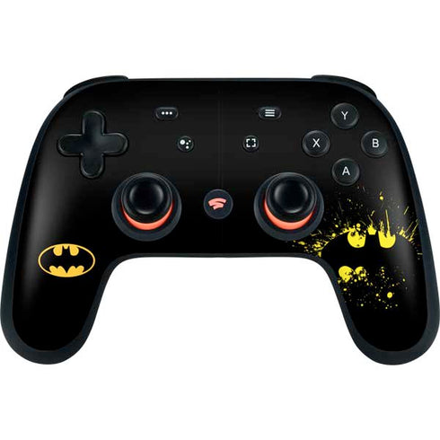 DC Comics Batman Logo Yellow Splash Google Stadia Controller Skin