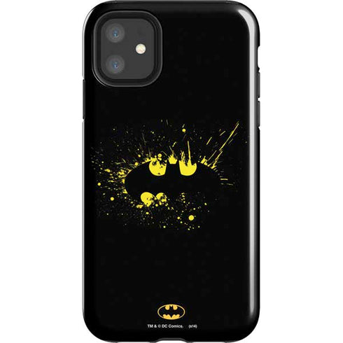 DC Comics Batman Logo Yellow Splash iPhone 11 Impact Case