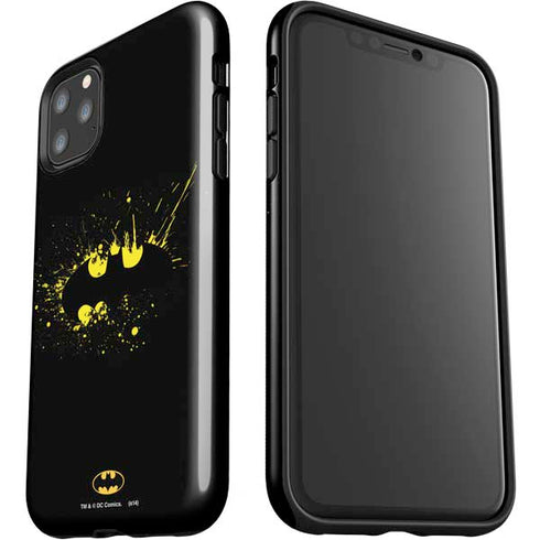 DC Comics Batman Logo Yellow Splash iPhone 11 Pro Max Impact Case