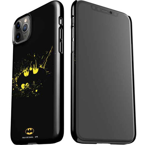 DC Comics Batman Logo Yellow Splash iPhone 11 Pro Max Lite Case