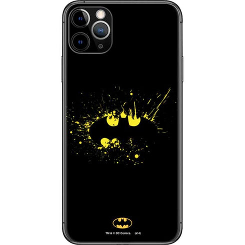 DC Comics Batman Logo Yellow Splash iPhone 11 Pro Max Skin