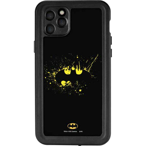 DC Comics Batman Logo Yellow Splash iPhone 11 Pro Max Waterproof Case