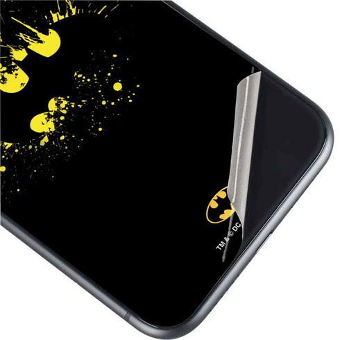 DC Comics Batman Logo Yellow Splash iPhone 11 Skin