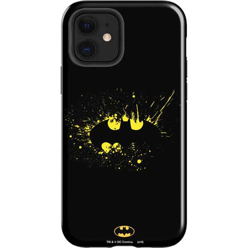 DC Comics Batman Logo Yellow Splash iPhone 12 Impact Case