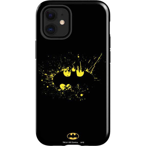 DC Comics Batman Logo Yellow Splash iPhone 12 Mini Impact Case