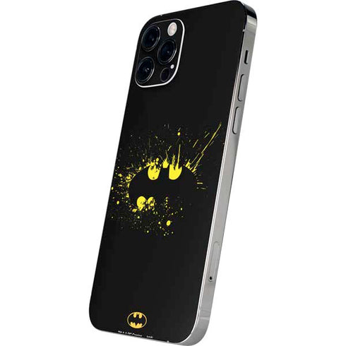 DC Comics Batman Logo Yellow Splash iPhone 12 Pro Max Skin