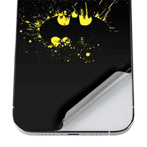DC Comics Batman Logo Yellow Splash iPhone 12 Pro Max Skin