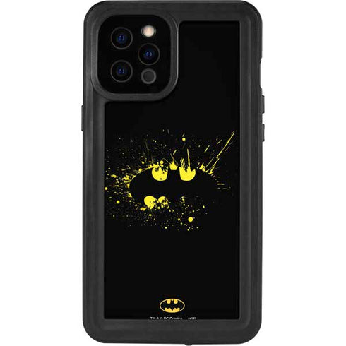DC Comics Batman Logo Yellow Splash iPhone 12 Pro Max Waterproof Case
