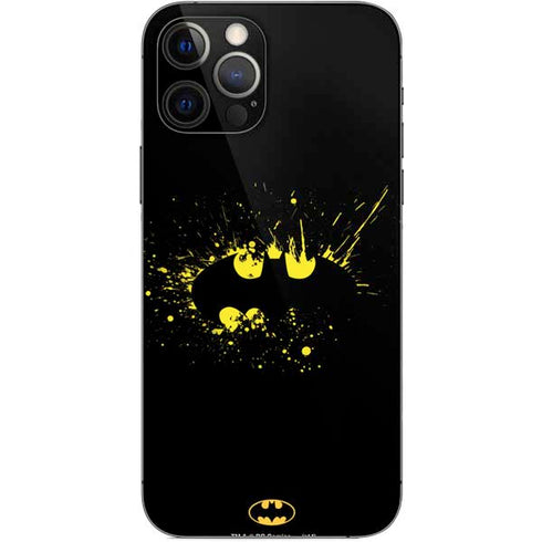 DC Comics Batman Logo Yellow Splash iPhone 12 Pro Skin