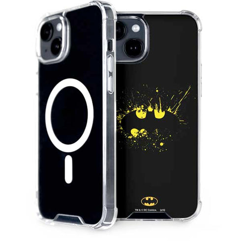 DC Comics Batman Logo Yellow Splash iPhone 13 MagSafe Case