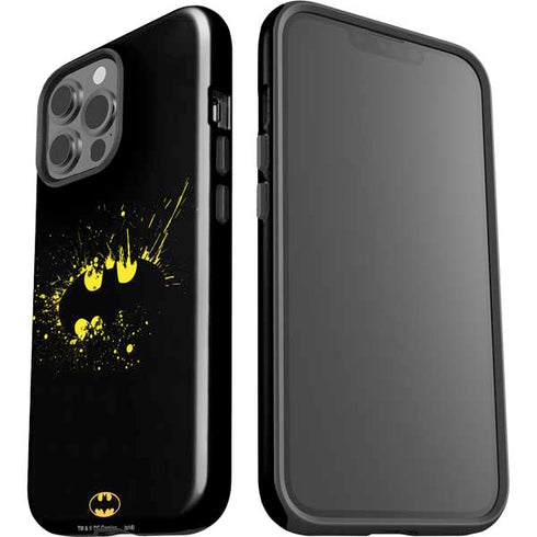 DC Comics Batman Logo Yellow Splash iPhone 13 Pro Max Impact Case