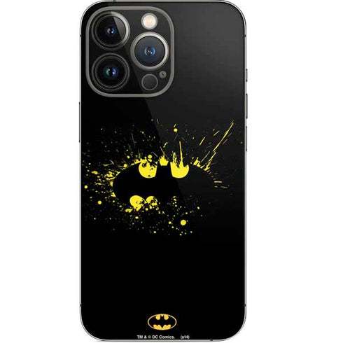DC Comics Batman Logo Yellow Splash iPhone 13 Pro Skin