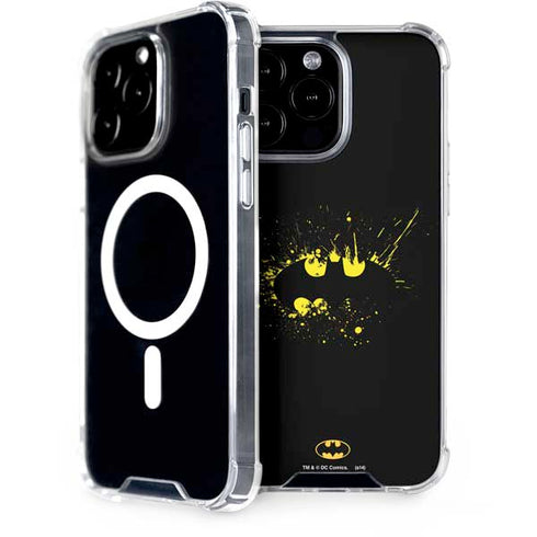 DC Comics Batman Logo Yellow Splash iPhone 15 Pro Max MagSafe Case