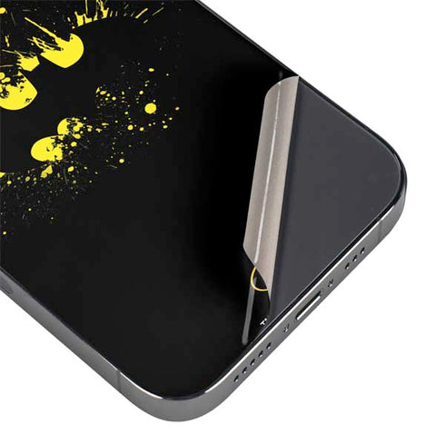 DC Comics Batman Logo Yellow Splash iPhone 14 Pro Max Skin
