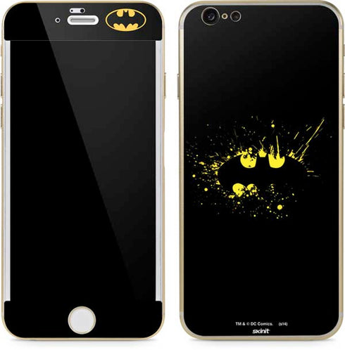 DC Comics Batman Logo Yellow Splash iPhone 6/6s Skin