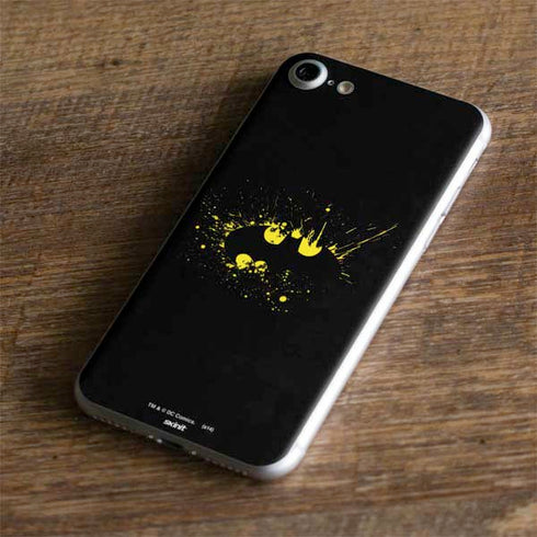 DC Comics Batman Logo Yellow Splash iPhone 7 Skin
