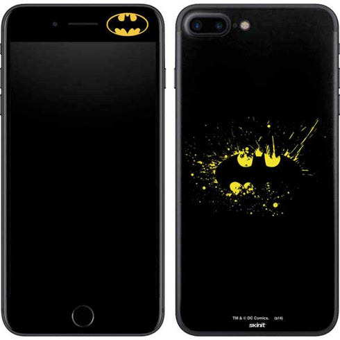 DC Comics Batman Logo Yellow Splash iPhone 8 Plus Skin