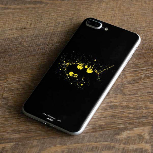 DC Comics Batman Logo Yellow Splash iPhone 8 Plus Skin