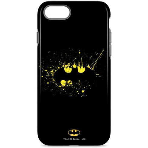 DC Comics Batman Logo Yellow Splash iPhone 8 Pro Case