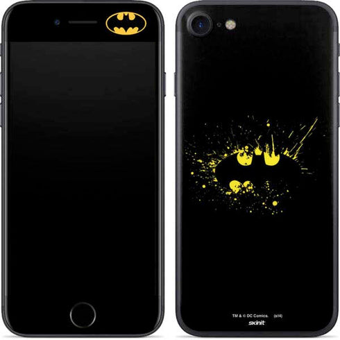 DC Comics Batman Logo Yellow Splash iPhone 8 Skin