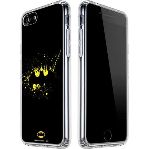 DC Comics Batman Logo Yellow Splash iPhone SE (2nd & 3rd Gen) Clear Case