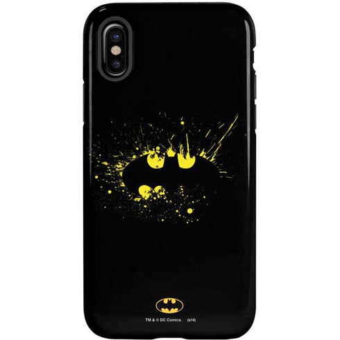 DC Comics Batman Logo Yellow Splash iPhone X Pro Case