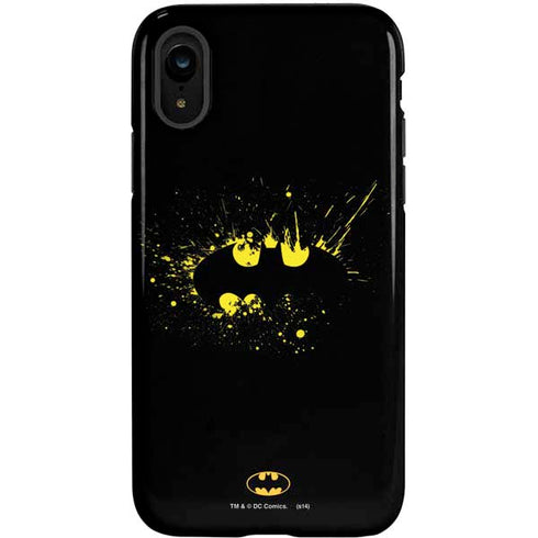 DC Comics Batman Logo Yellow Splash iPhone XR Pro Case
