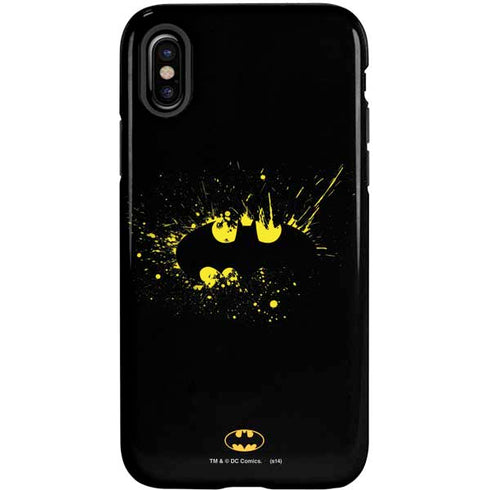 DC Comics Batman Logo Yellow Splash iPhone XS Pro Case