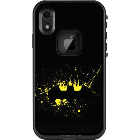 DC Comics Batman Logo Yellow Splash LifeProof Fre iPhone Skin