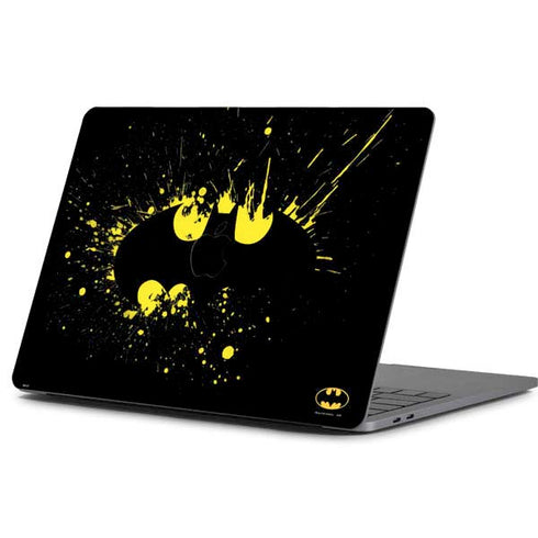DC Comics Batman Logo Yellow Splash Apple MacBook Pro 13-inch Skin