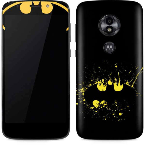 DC Comics Batman Logo Yellow Splash Moto E5 Play Skin