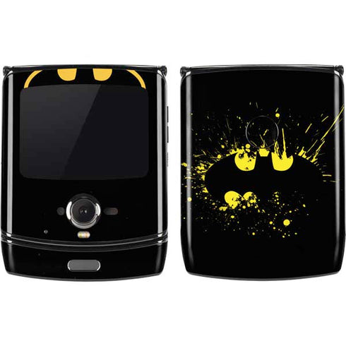 DC Comics Batman Logo Yellow Splash Motorola RAZR Skin