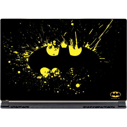 DC Comics Batman Logo Yellow Splash MSI GS65 Stealth Laptop Skin