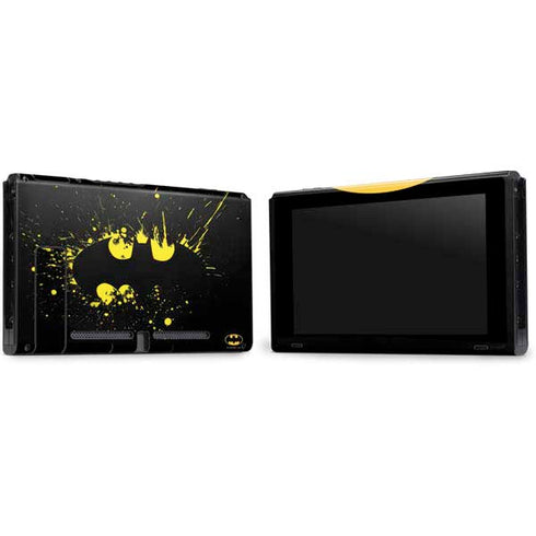 DC Comics Batman Logo Yellow Splash Nintendo Switch Bundle Skin