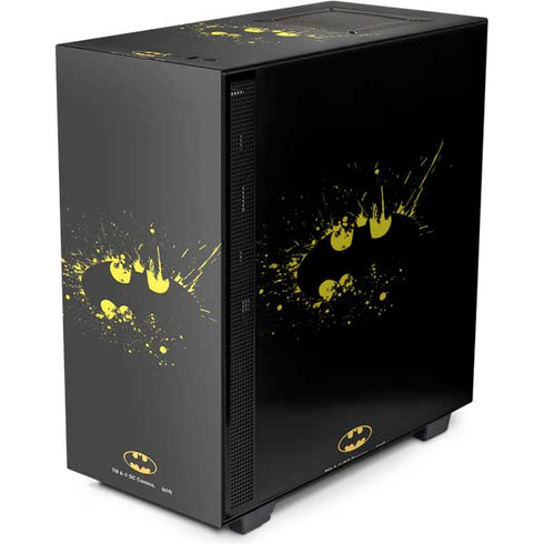 DC Comics Batman Logo Yellow Splash NZXT H510 Compact ATX Mid-Tower Case Skin