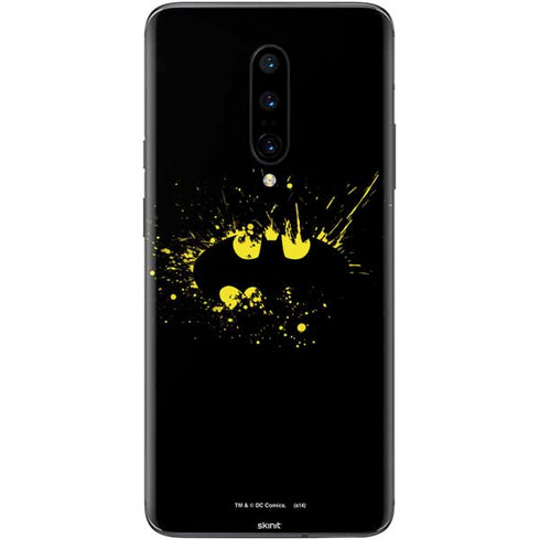 DC Comics Batman Logo Yellow Splash OnePlus 7 Pro Skin