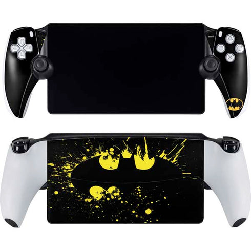 DC Comics Batman Logo Yellow Splash PlayStation Portal Remote Player Skin
