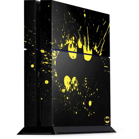 DC Comics Batman Logo Yellow Splash PS4 Console Skin