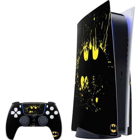 DC Comics Batman Logo Yellow Splash PS5 Bundle Skin
