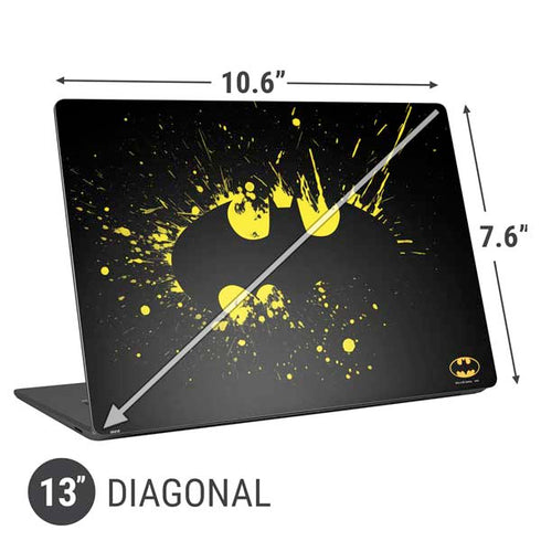 DC Comics Batman Logo Yellow Splash Universal Laptop 13in (10.6 x 7.6in) Skin
