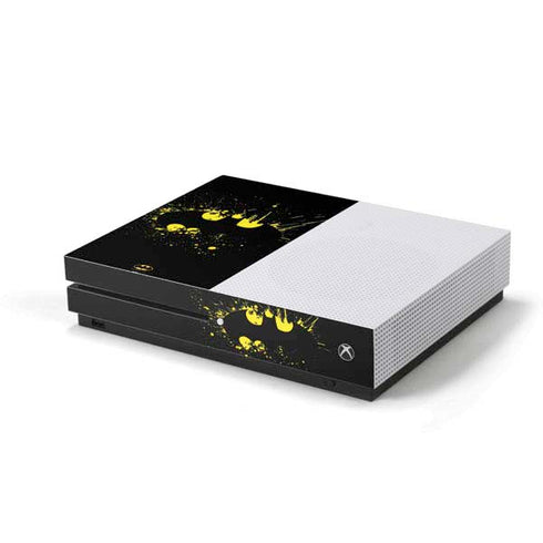 DC Comics Batman Logo Yellow Splash Xbox One S Console Skin