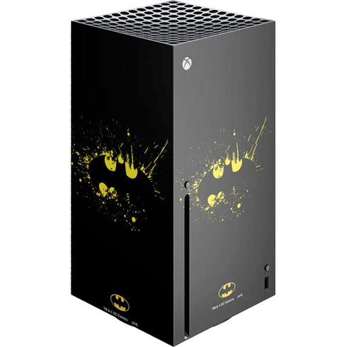 DC Comics Batman Logo Yellow Splash Xbox Series X Console Skin