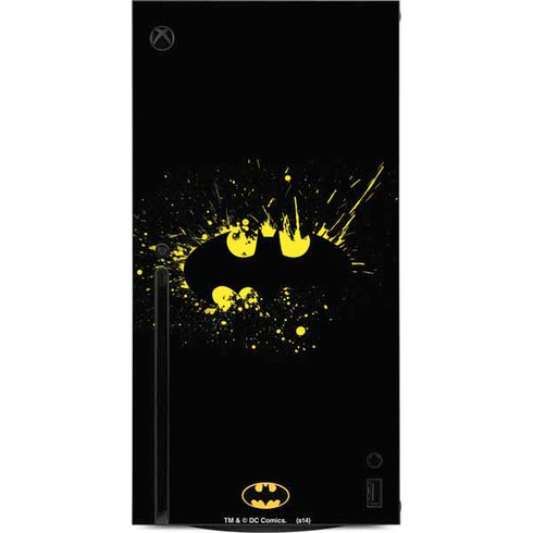 DC Comics Batman Logo Yellow Splash Xbox Series X Console Skin